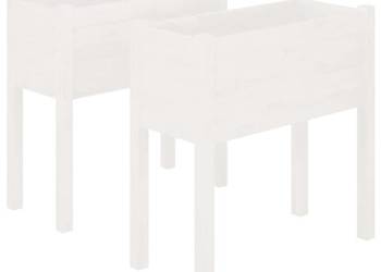 vidaXL Donice ogrodowe, 2 szt., białe, 70x31x70 cm(SKU:810822)