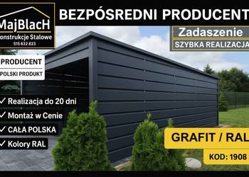 Jednospadowy Garaż Blaszany |Altana na Samochód  |WIATA – Maj-BlacH
