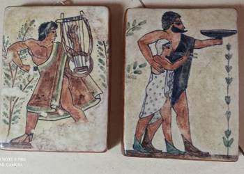 Kafel, Emil Ruge, Dania, z ręcznie malowanym dekorem