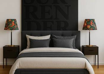 Łóżko tapicerowane ze stelarzem 160x200