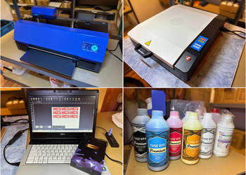 Drukarka DTF A3 do nadruków koszulek FV23% +cały zestaw +support