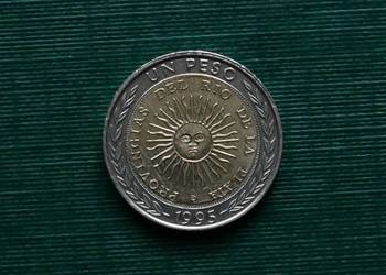 ARGENTYNA - 1 peso, 1995r_Błędny napis "PROVINGIAS"
