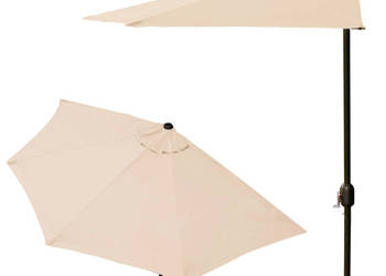 Parasol ogrodowy pół-parasol ścienny na taras 2,7 m beżowy MultiGarden