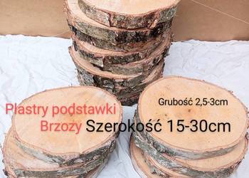 Plaster Plastry Drewna Podstawki krążek Brzozy 18-25cm gr 2,5cm
