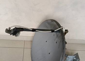 Antena satelitarna stalowa 65cm z konwerterem i blachami do mocowania