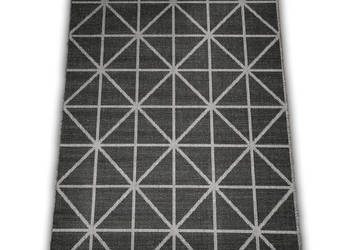 DYWAN SZNURKOWY SIZAL 120X170 CM 975 BLACK/GREY ANTYPOŚLIZGOWY PŁASKOTKANY