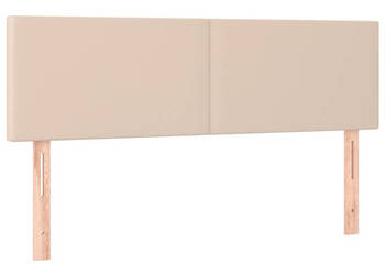 Zagłówek do łóżka z LED cappuccino 144x5x78/88 cm ekoskóra WM-3121427