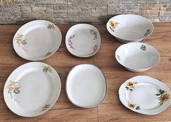 Duże półmiski, salaterki porcelanowe z dawnych lat