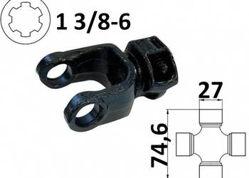 Widłak ciągnikowy 1 3/8-6, na krzyżak 27x74,6mm, 01407 85029