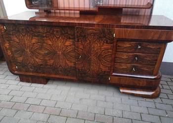 Bufet Komoda ART-DECO Unikat Orzech Politura Stary Antyk ,Renowacji.