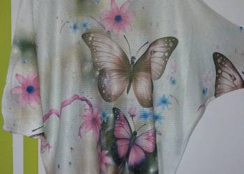 L/XL(46/48) Nowy włoski sweter o kroju nietoperza