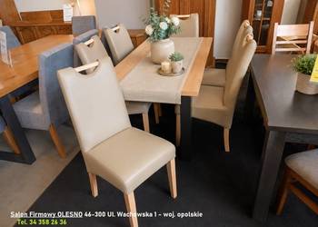 Nowe Krzesło z Rączką w Skórze Naturalnej 6 szt. WYPRZEDAŻ  Meble Pyka