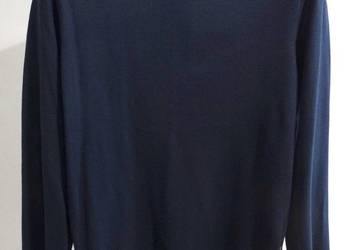 Sweter Męski Golf Wełniany Wełna Merino Granatowy Kolor Gazzarrini