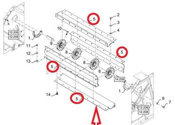 Blacha 84365792 odrzutnika słomy kombajn New Holland CX CSX