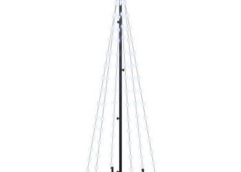 Choinka z kołkiem gruntowym 108 zimnych białych LED 180 cm WM-343551