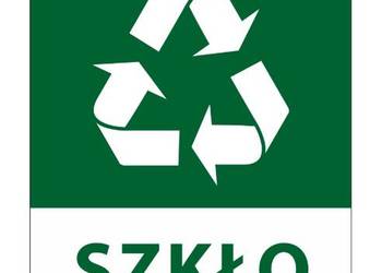 Naklejka do segregacji odpadów - szkło OD114  15x12 cm wodoodporna