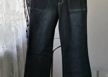NOWE DAMSKIE SPODNIE JEANSOWE Z PASKIEM ORANGE,S RED_R.W 30