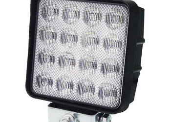 LAMPA ROBOCZA LEDOWA PROSTOKĄTNA, 16 LED Z OTWORAMI, OŚWIETLENIE ROZPR