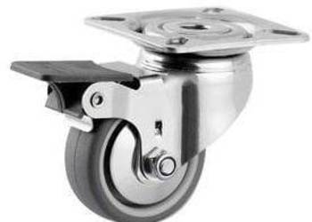 Nierdzewne koła skrętne z płytką mocującą 7475PJH050P40