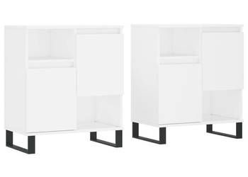 Szafki 2 szt. białe materiał drewnopochodny WM-3190133