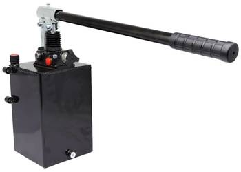 POMPA HYDRAULICZNA Ręczna Jednostronna 25cm3 PRB + Zbiornik 7L [4367]