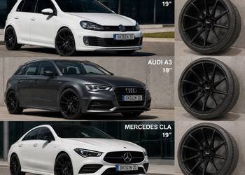 19 cali Audi A3 A4 VW Golf Mercedes CLA Skoda wklęsłe concave koncave felgi