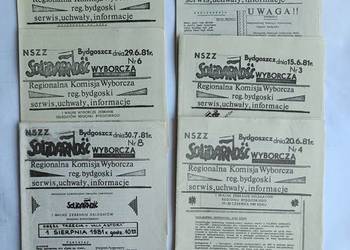 NSZZ Solidarność Wyborcza region bydgoski 1981r. 6 egz. NSZZ Solidarność Wyborcza region bydgoski 1981r. 6 egz.