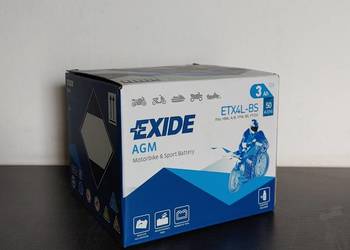 Akumulator motocyklowy EXIDE ETX4L-BS YTX4L-BS 12V 3Ah 50A P