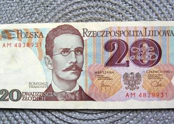 Polska 20 zł 1982r - Seria AM - Traugutt