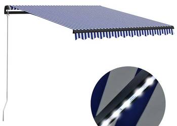 vidaXL Ręcznie zwijana markiza z LED, 300 x 250 cm(SKU:3055220)