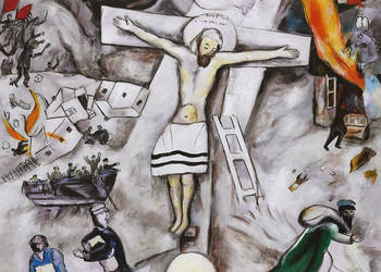 Obraz do zakrysti Białe ukrzyżowanie - Marc Chagall