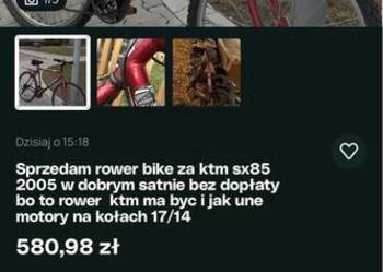 Sprzedam wymienię za KTM sx85 2005