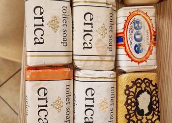 kolekcja 12 kultowych mydełek z PRL antyki