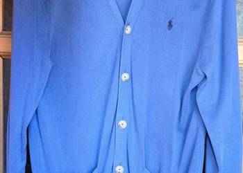 Ralph lauren L sweter kobaltowy kardigan bawełna L 100% oryg nr seryjny pię