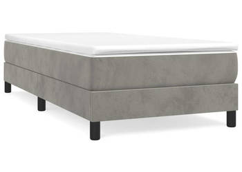 Łóżko Z Materacem Szare Kontynentalne DO Sypialni 90x200 cm WM-3144309