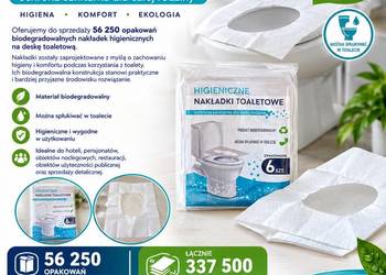 Higieniczne nakładki toaletowe biodegradowalne / podkłady na sedes