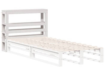 Wezgłowie do łóżka z półkami białe 75 cm drewno sosnowe WM-850900