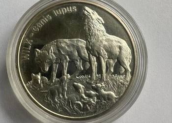 Moneta kolekcjonerska Wilk srebro