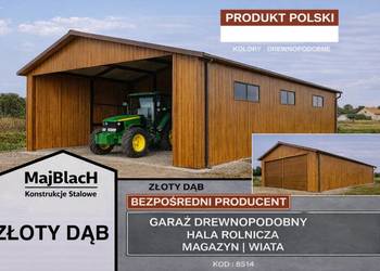 Drewnopodobny Garaż Blaszany | Szybka Realizacja | PRODUCENT Maj-BlacH