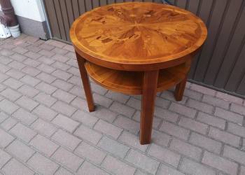 Stolik, Ława Okrągły ART-DECO Orzech Unikat Antyk Stary Po Renowacji Okazja