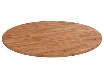Okrągły blat do stolika jasnobrązowy Ø80x15 cm lity dąb WM-342963