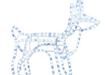 vidaXL Świąteczna dekoracja - renifer, zimna biel, 60x30x60 cm(SKU:343303)