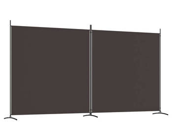 Parawan 2-panelowy brązowy 348x180 cm tkanina WM-350275