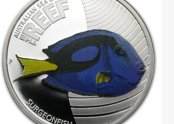 Ryba Pokolec Srebrna moneta kolekcjonerska z serii  Sea Life II – The Reef