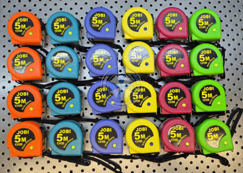 24 sztuk Miara zwijana 5m x 19mm z blokadą JOBI miara 5m miarka 5m