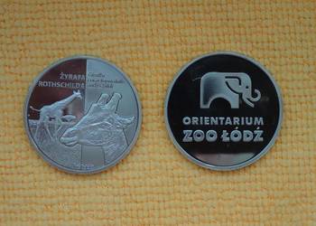 Złota Polska Zoo Orientarium ŁÓDŹ Żyrafa medal moneta _NOWY