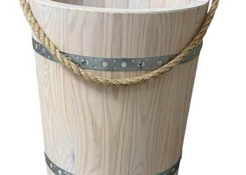 Wiaderko do studni Drewniane Ozdobne Wiadro Dekoracyjne Drewno Kolory 9,8 L