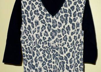 Sweter czarny z panterką r 40