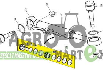 RE60900 ZESTAW USZCZELNIEŃ SIŁOWNIKA SKRĘTU JD