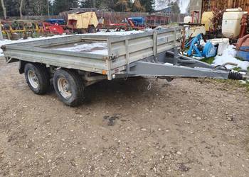 Przyczepa samochodowa tandem 2 osiowa idealna pod maszyny budowlane dmc2700
